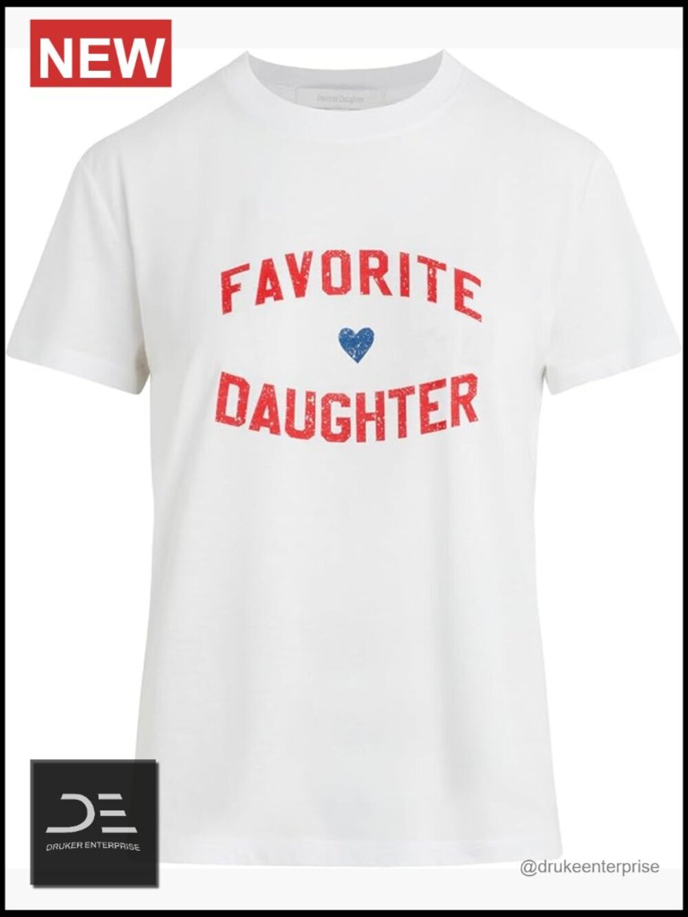 Tri-blend Cotton Logo Tee with Letter Print Crew Neck